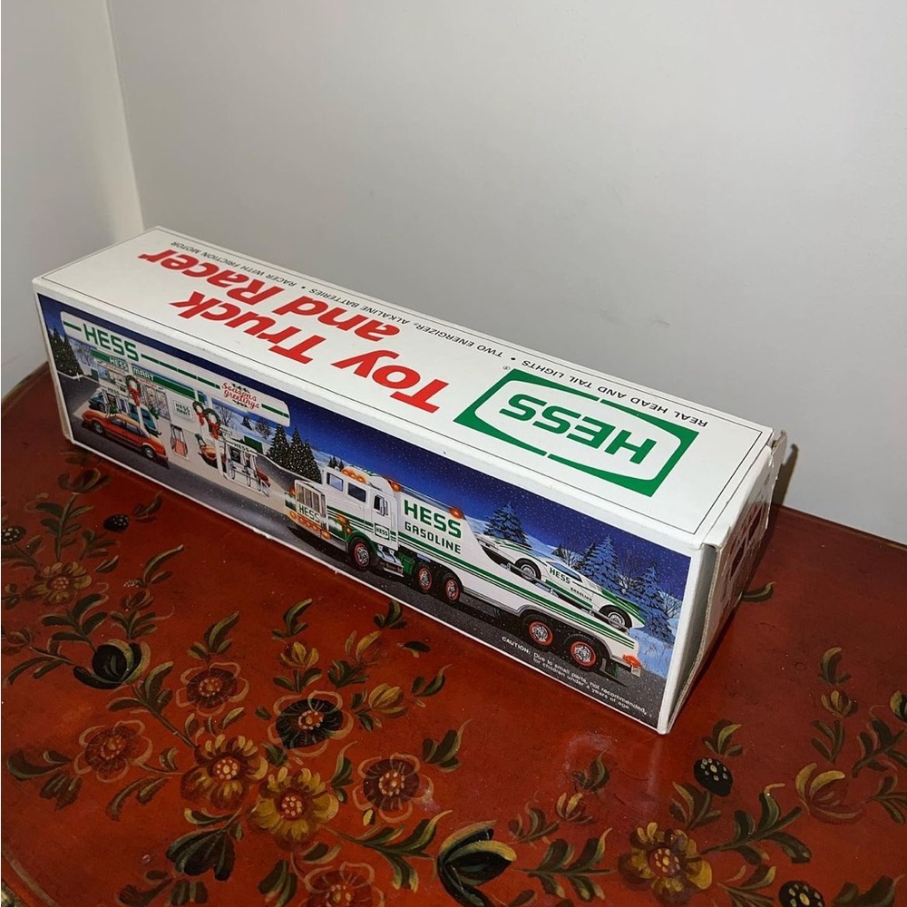Vintage Hess Truck with RaceCar.
